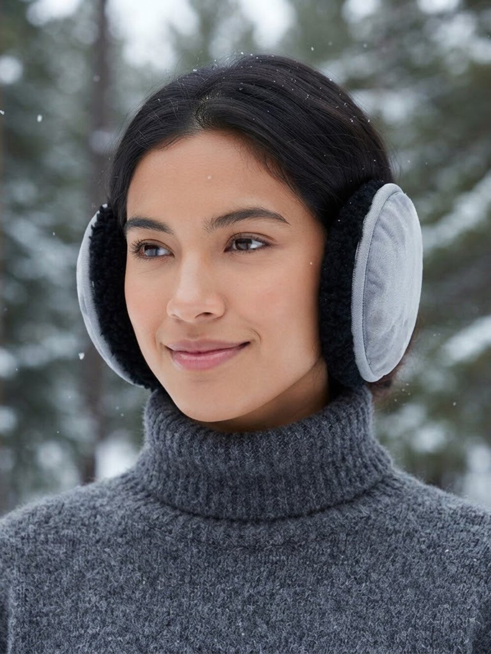 Gray and Black‎ Ear Warmers
